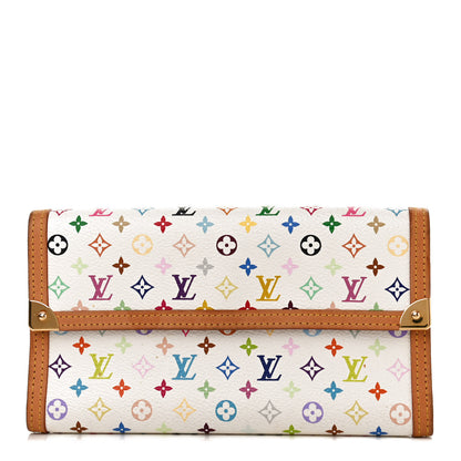 Louis Vuitton Monogram Multicolor Porte Tresor International Wallet White 1 of 9