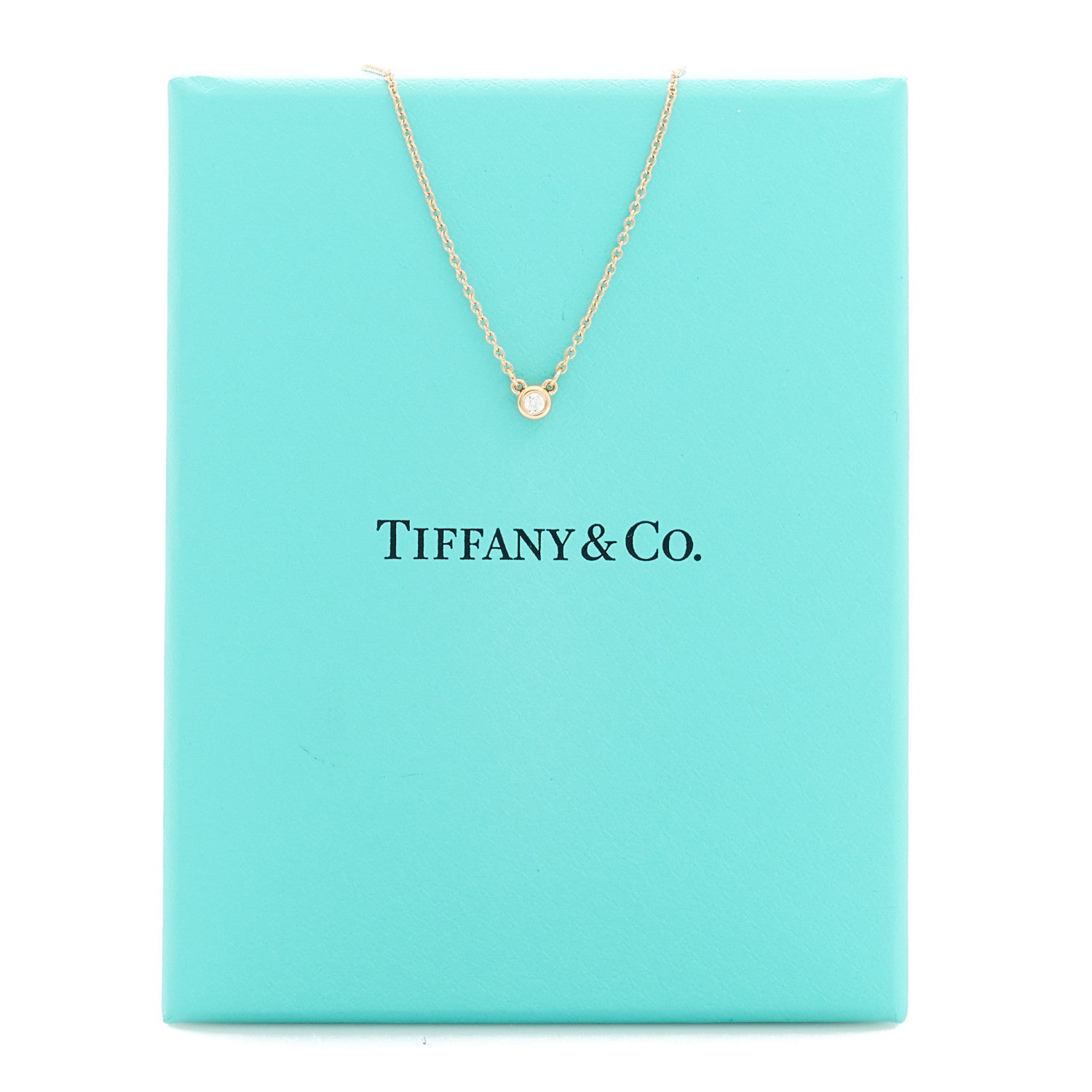 Tiffany 18K Rose Gold Diamond .03ct Elsa Peretti Diamonds by the Yard Pendant Necklace 7 of 7