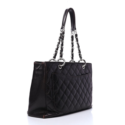 Chanel Caviar Quilted Grand Shopping Tote GST Dark Brown 2 of 4