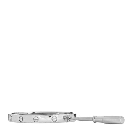 Cartier 18K White Gold LOVE Bracelet 17 3 of 6