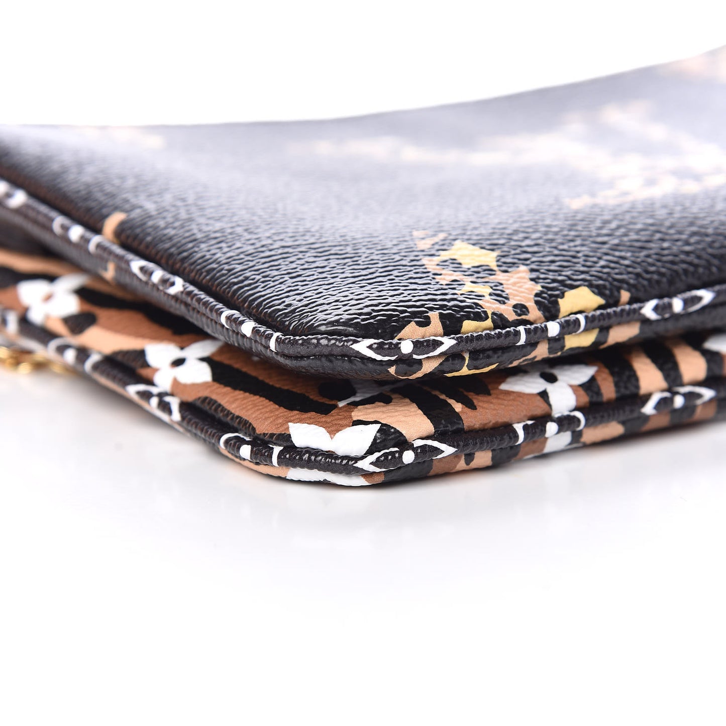Monogram Giant Jungle Pochette Double Zip Black