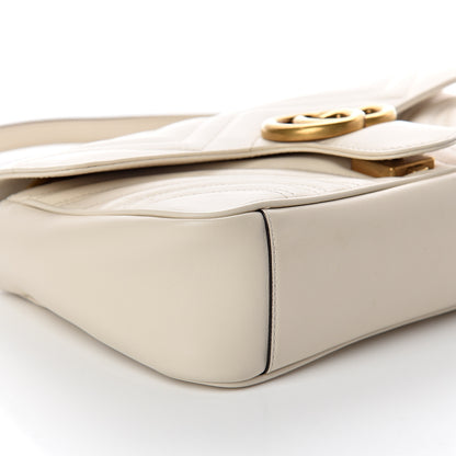 Gucci Calfskin Matelasse Small GG Marmont Shoulder Bag White 7 of 8