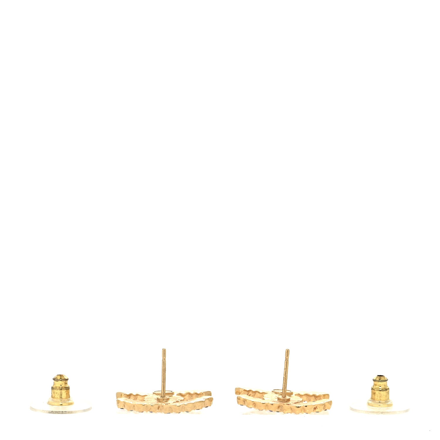 Chanel Crystal CC Earrings Gold Multicolor 3 of 4