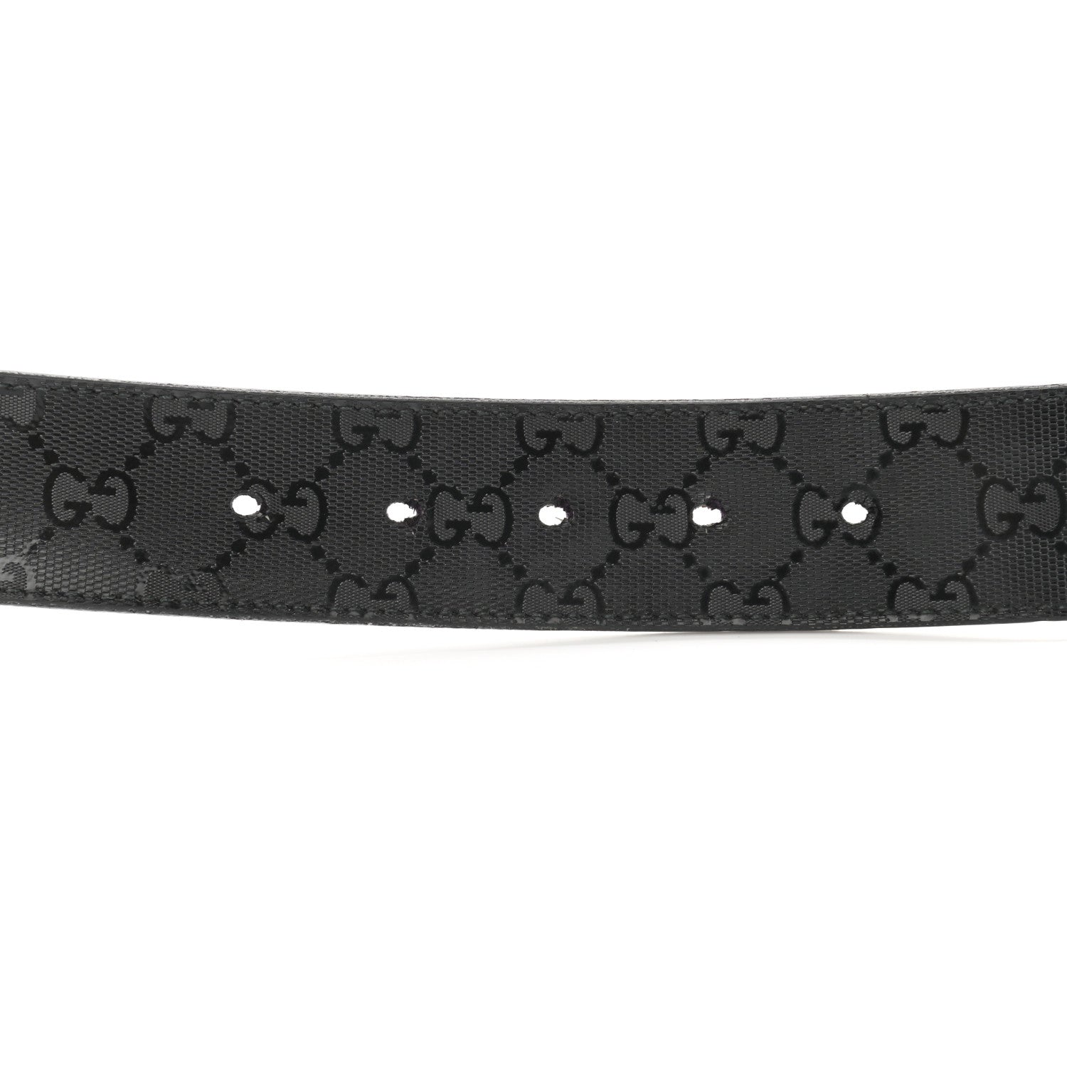 Gucci Imprime Monogram Interlocking G Belt 85 34 Black 5 of 9