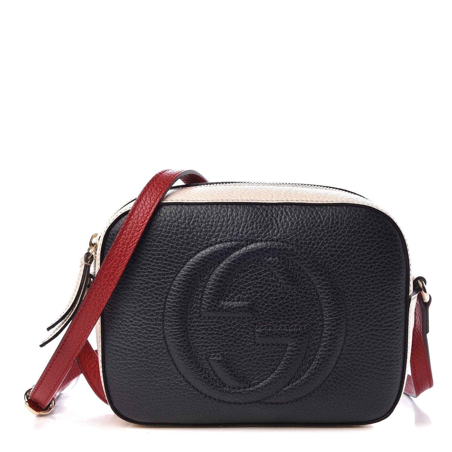 Gucci Dollar Calfskin Small Soho Disco Bag Blue Hibiscus Red Mystic White 1 of 7