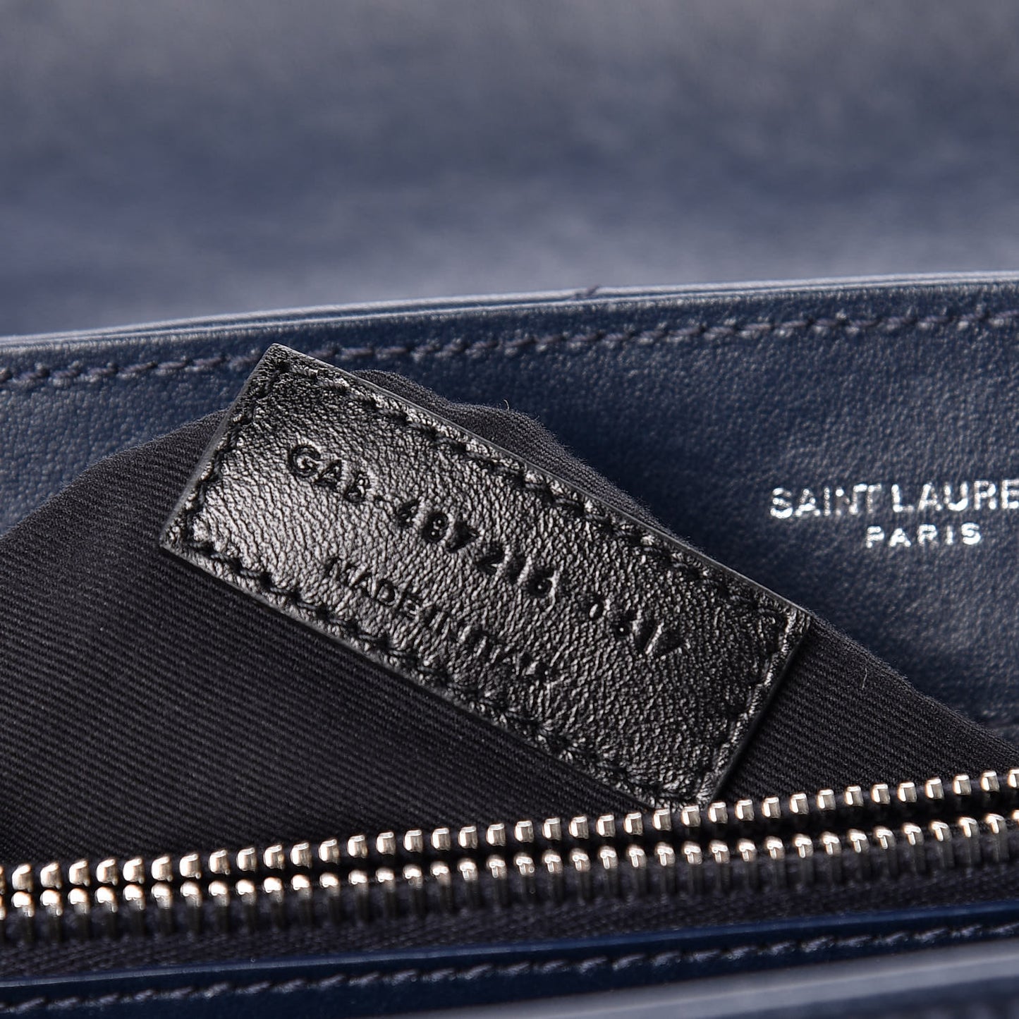 Calfskin Y Quilted Monogram Medium Loulou Chain Satchel Denim Blue
