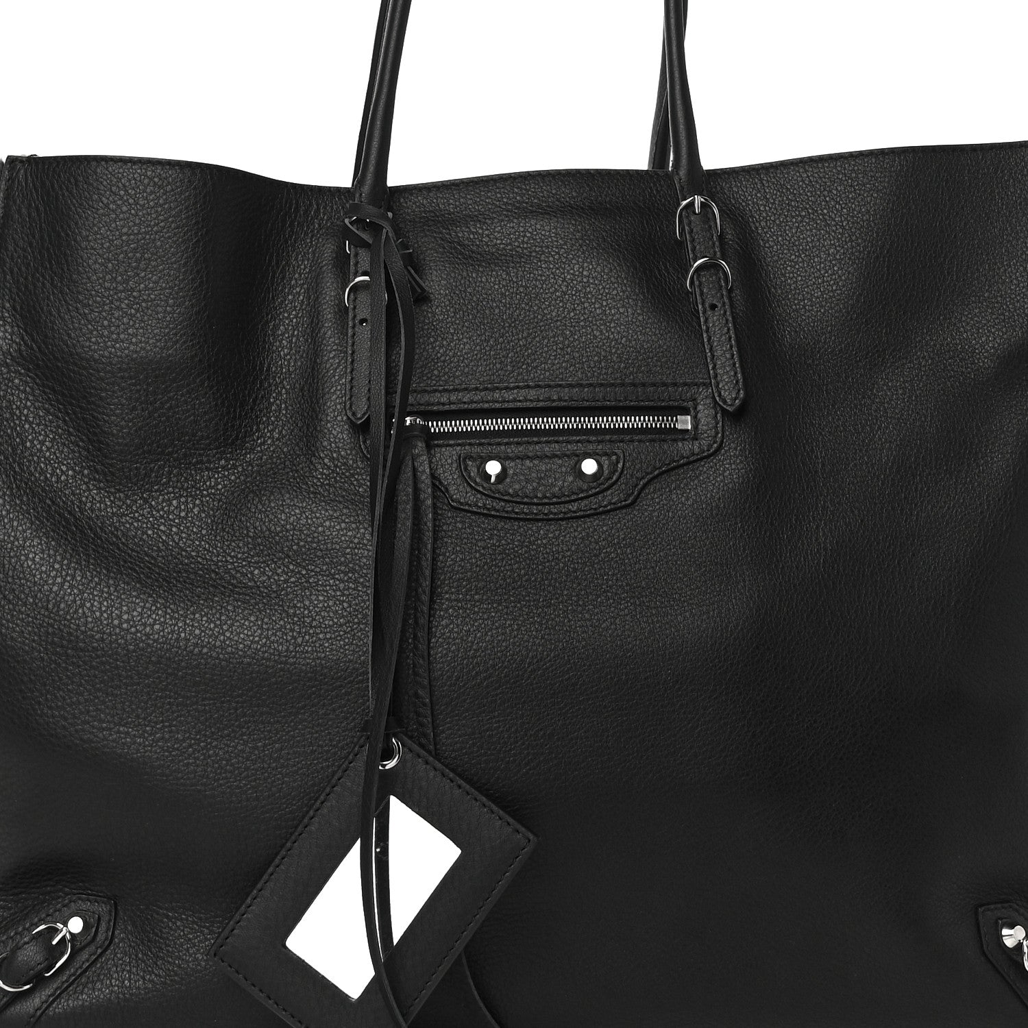 Balenciaga Supple Calfskin Papier A4 Zip Around Tote Black 7 of 9