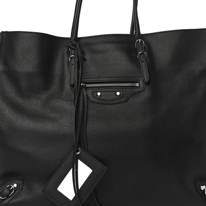 Balenciaga Supple Calfskin Papier A4 Zip Around Tote Black 7 of 9