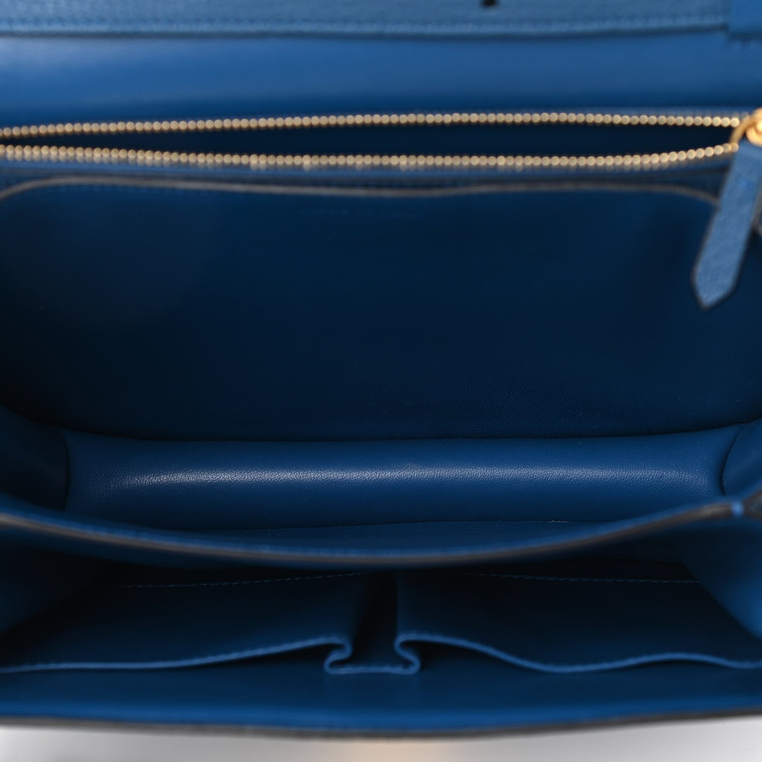 Celine Goatskin Medium Classic Box Flap Bag Deepsea 7 of 10