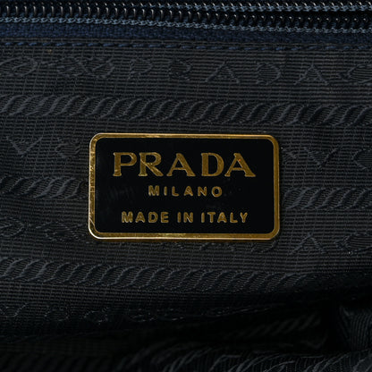 Prada Tessuto Nylon Catena Chain Shoulder Bag Blue 6 of 11