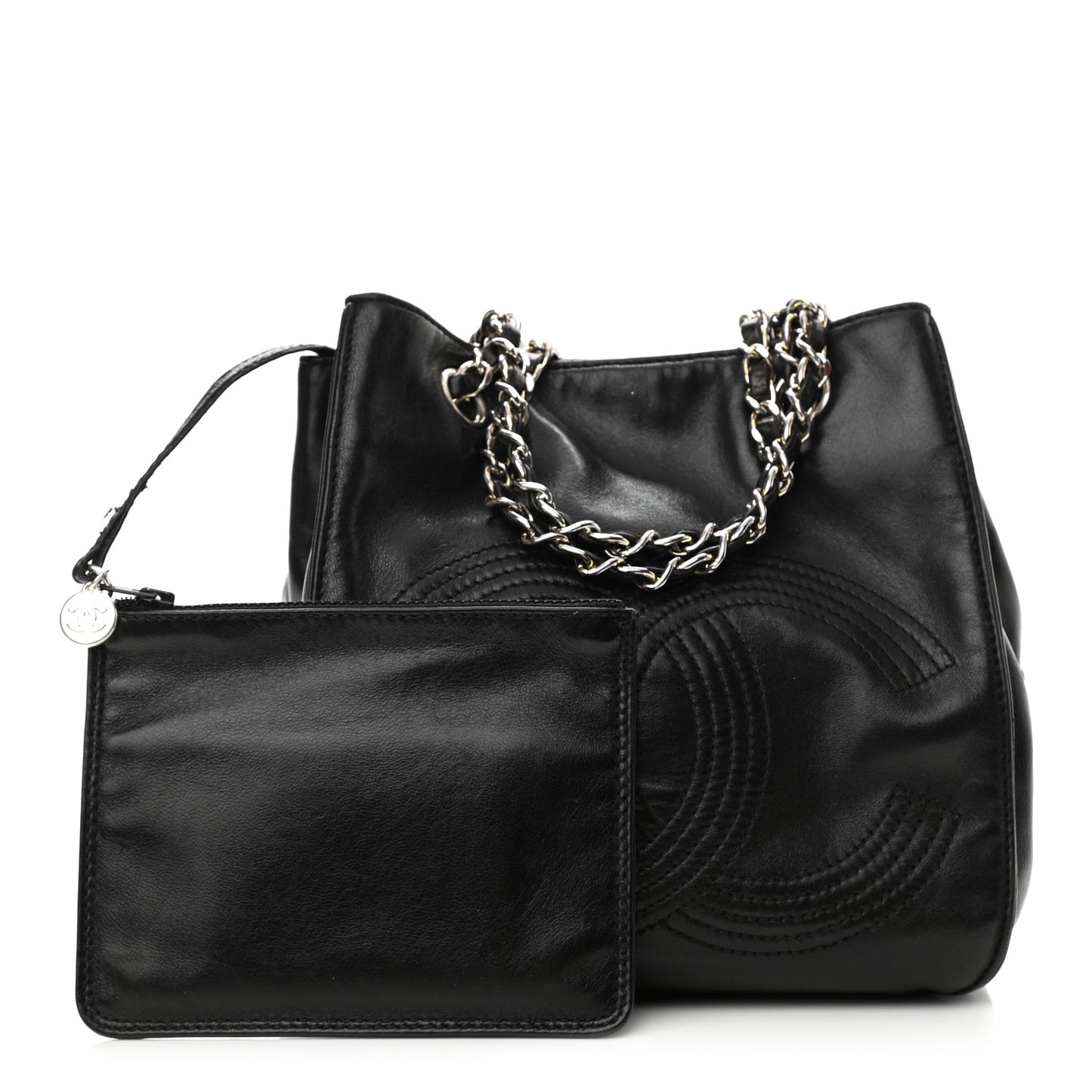 Lambskin CC Shoulder Bag Black