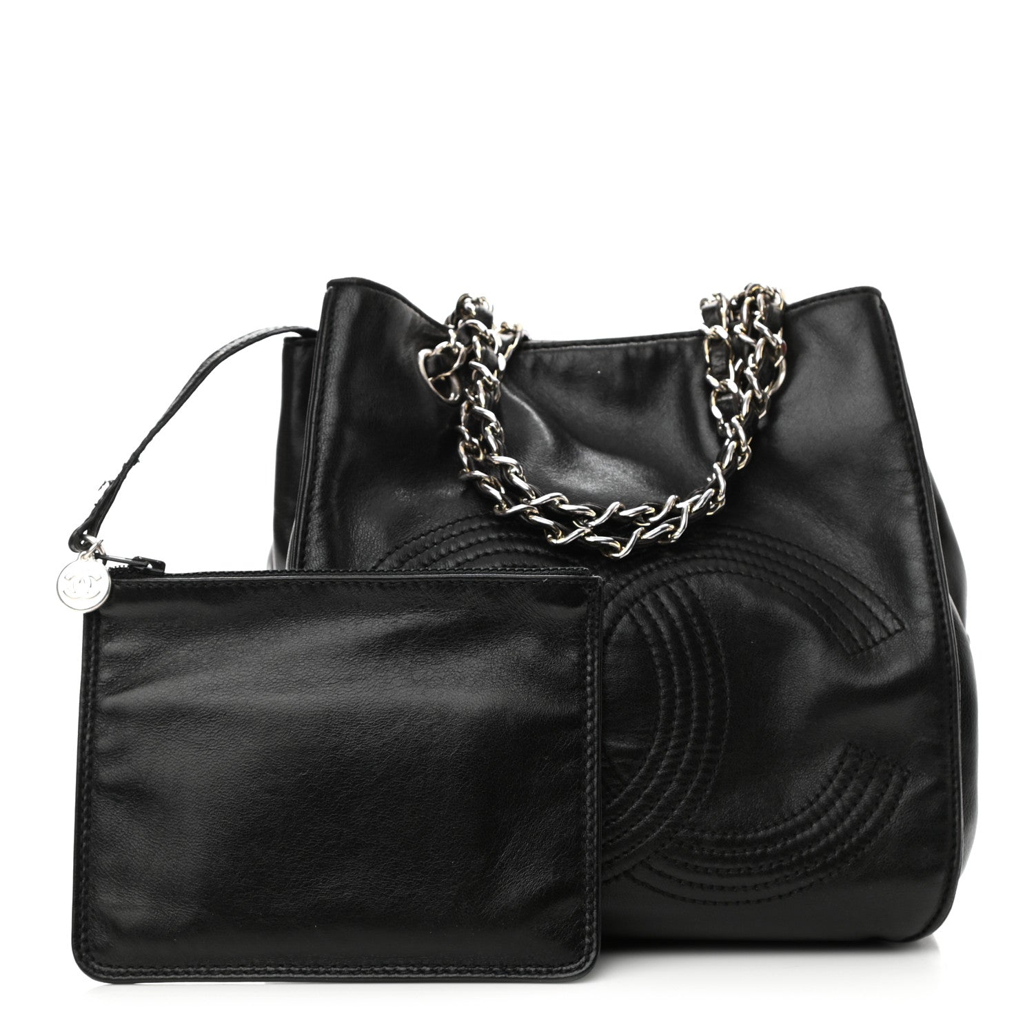 Chanel Lambskin CC Shoulder Bag Black 1 of 11