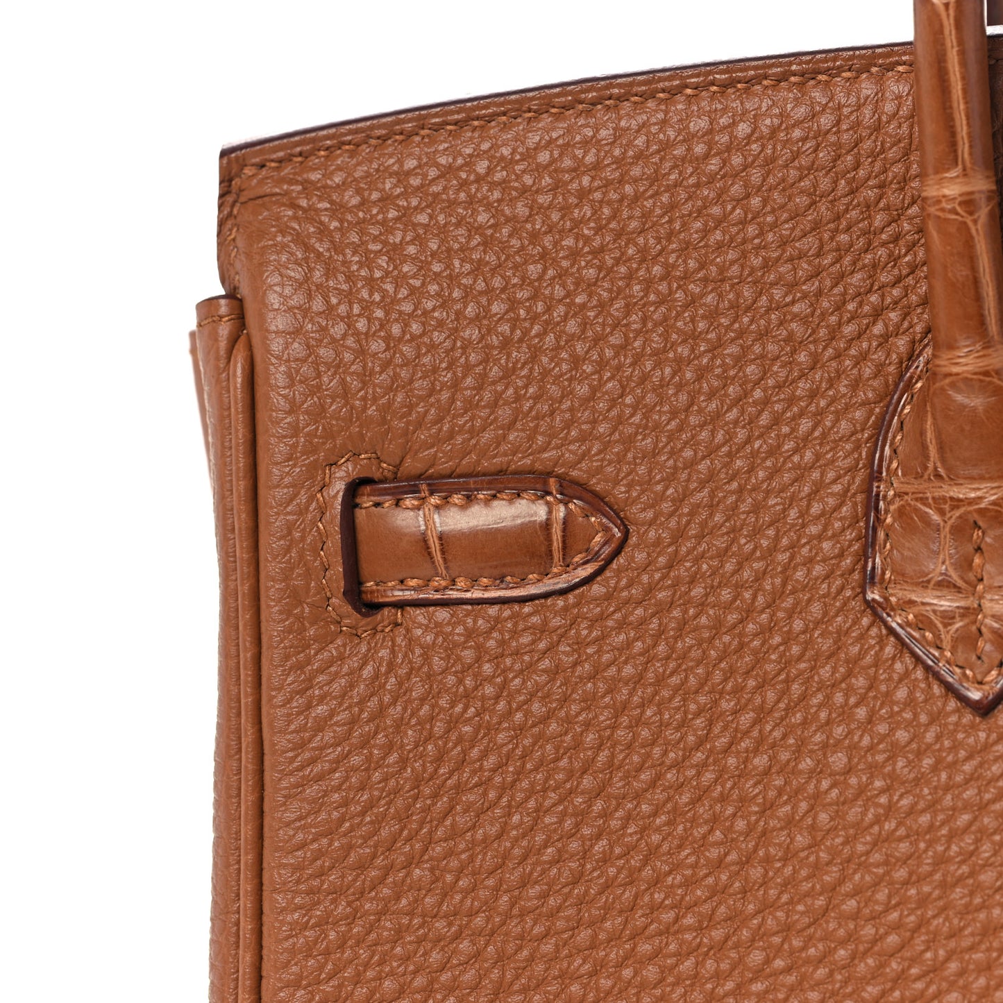 Togo Matte Alligator Birkin Touch 25 Gold