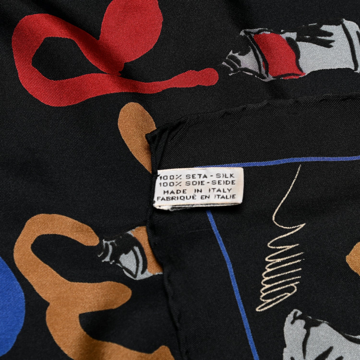 Louis Vuitton Silk Paint Scarf Black Multicolor 4 of 6