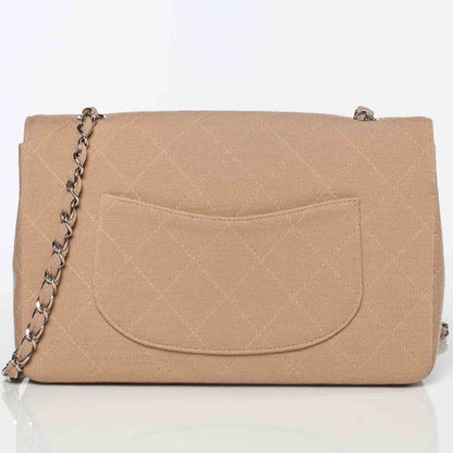 Chanel Jersey Medium Flap Beige 3 of 9