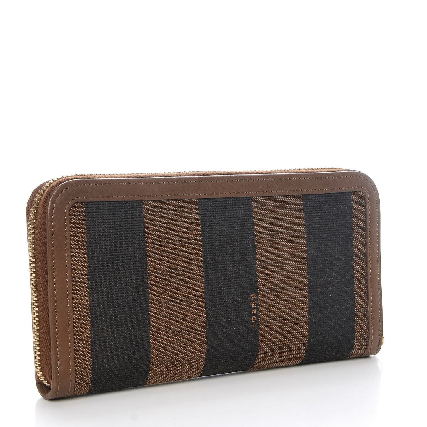 Pequin Vitello Zip Around Wallet Tobacco Foresta