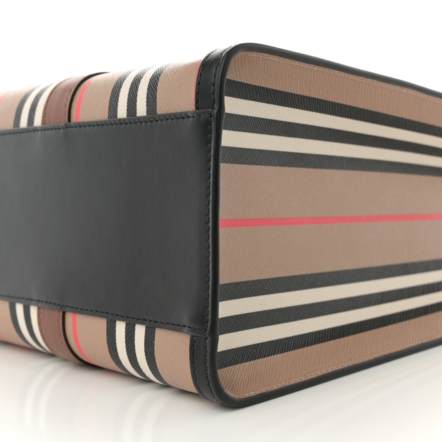Burberry E-Canvas Stripe Book Tote Archive Beige 10 of 11