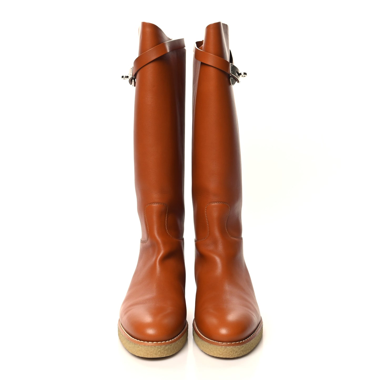 Calfskin Faustine Boots 40.5 Naturel