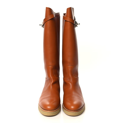 Hermes Calfskin Faustine Boots 40.5 Naturel 2 of 7