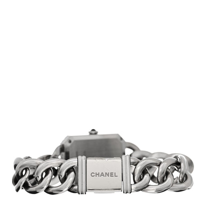 Chanel Stainless Steel Diamond Bezel 20mm Chain Premiere Quartz Watch Black 3 of 5