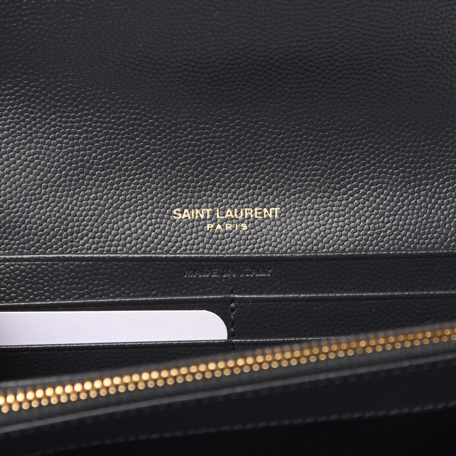 Saint Laurent Grain De Poudre Matelasse Chevron Monogram Flap Wallet Dark Smog 5 of 6