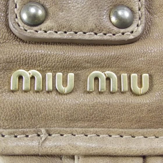 Miu Miu Leather Matelasse Coffer Hobo Cuoio 11 of 11