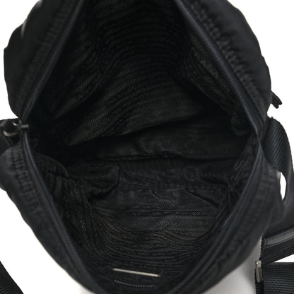 Prada Nylon Flat Messenger Bag Black 5 of 10