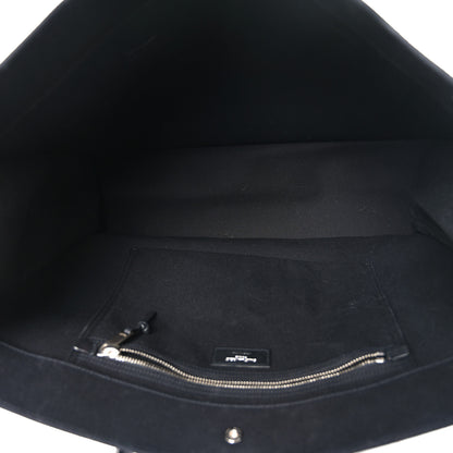 Saint Laurent Linen Calfskin Rive Gauche Tote Black 5 of 10