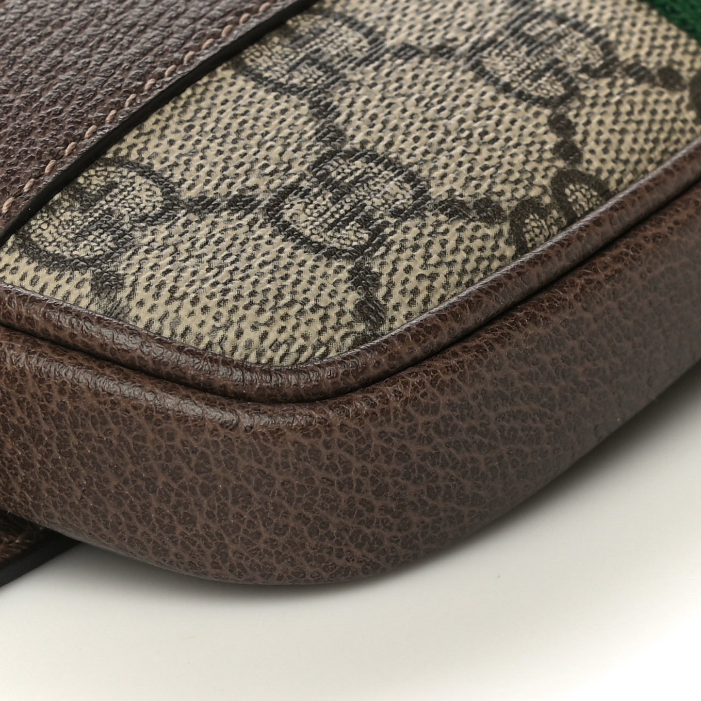 GG Supreme Monogram Ophidia Belted iPhone Case 85 34 Dark Brown