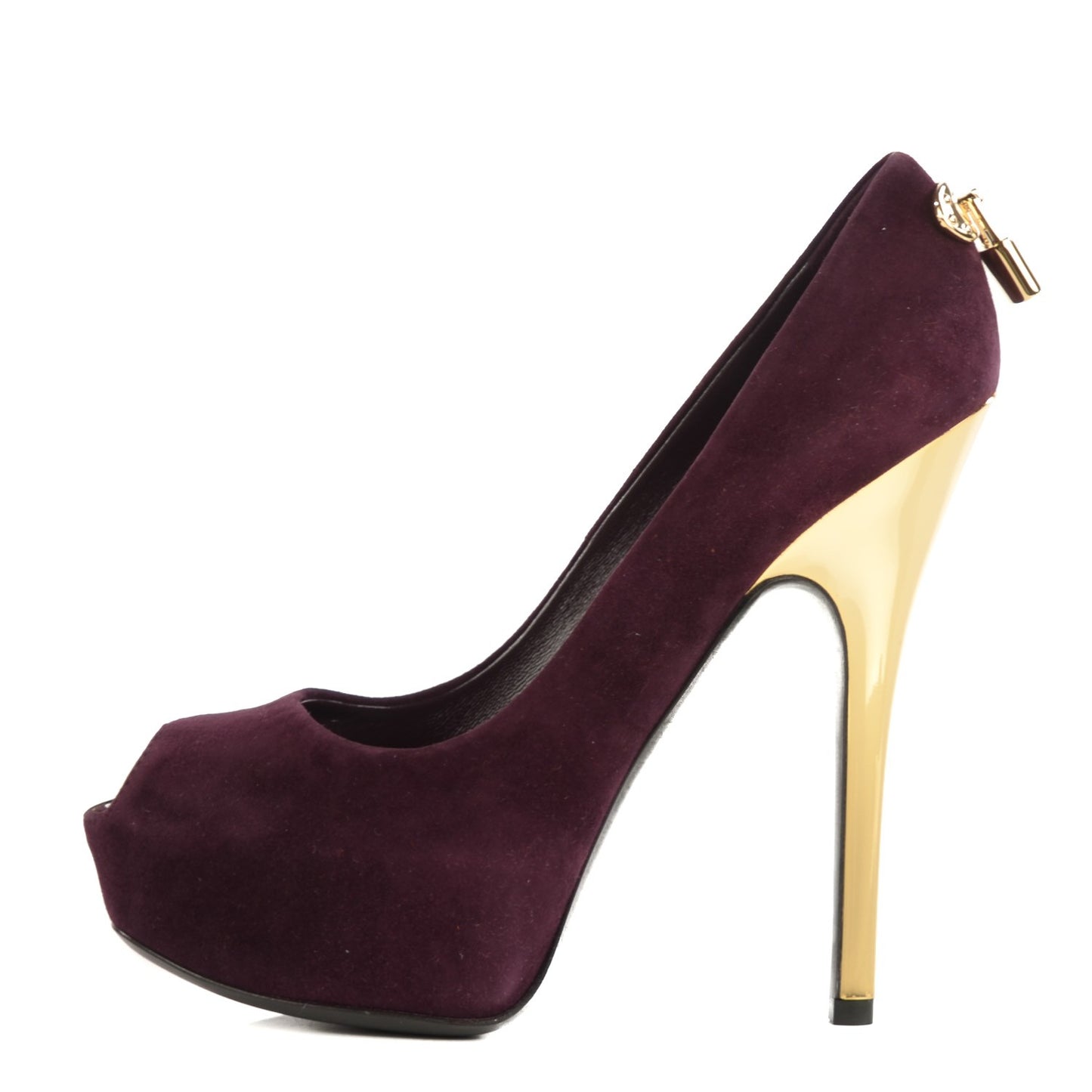 Suede Oh Really Peep Toe Pumps 36.5 Amarante
