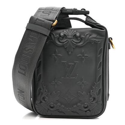 Louis Vuitton Calfskin Monogram Embossed Cruiser Messenger Dark Shadow Gray 1 of 12