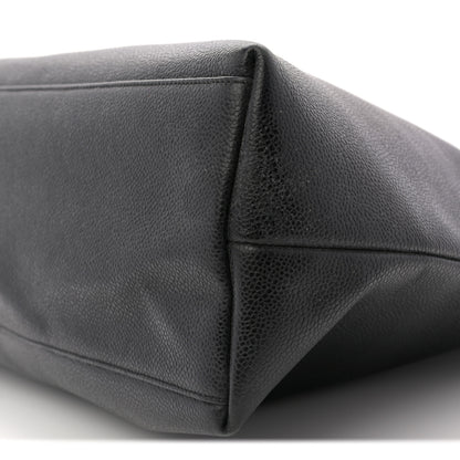 Chanel Caviar Large CC Shoulder Bag Black Black 10 of 10