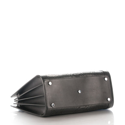 Saint Laurent Python Calfskin Embossed Small Sac de Jour Black 4 of 11