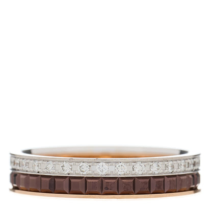 Boucheron 18K Pink White Gold PVD Diamond Quatre Classique Wedding Band Ring 49 5 1 of 6