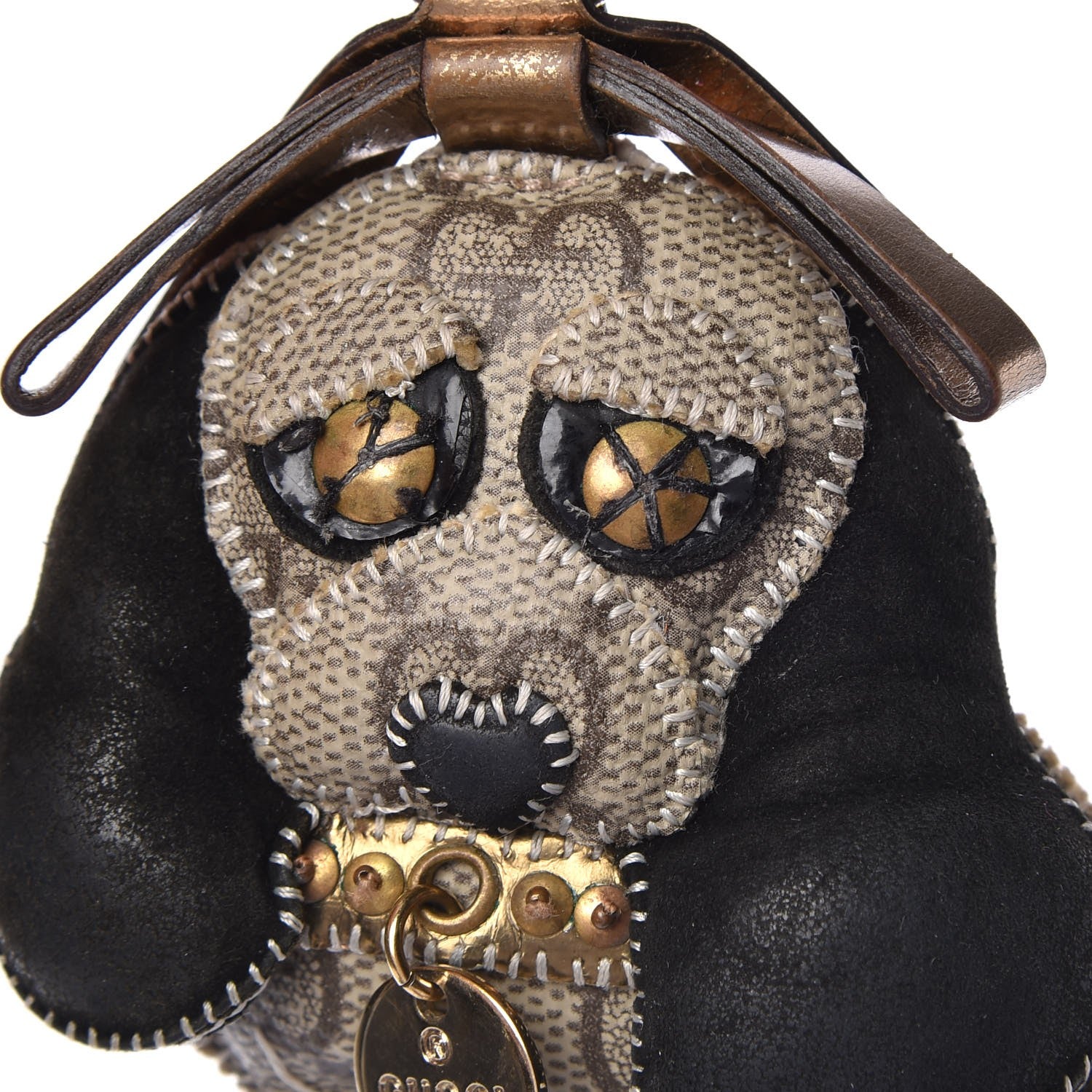 Gucci GG Supreme Monogram Sam Dog Key Charm 4 of 5