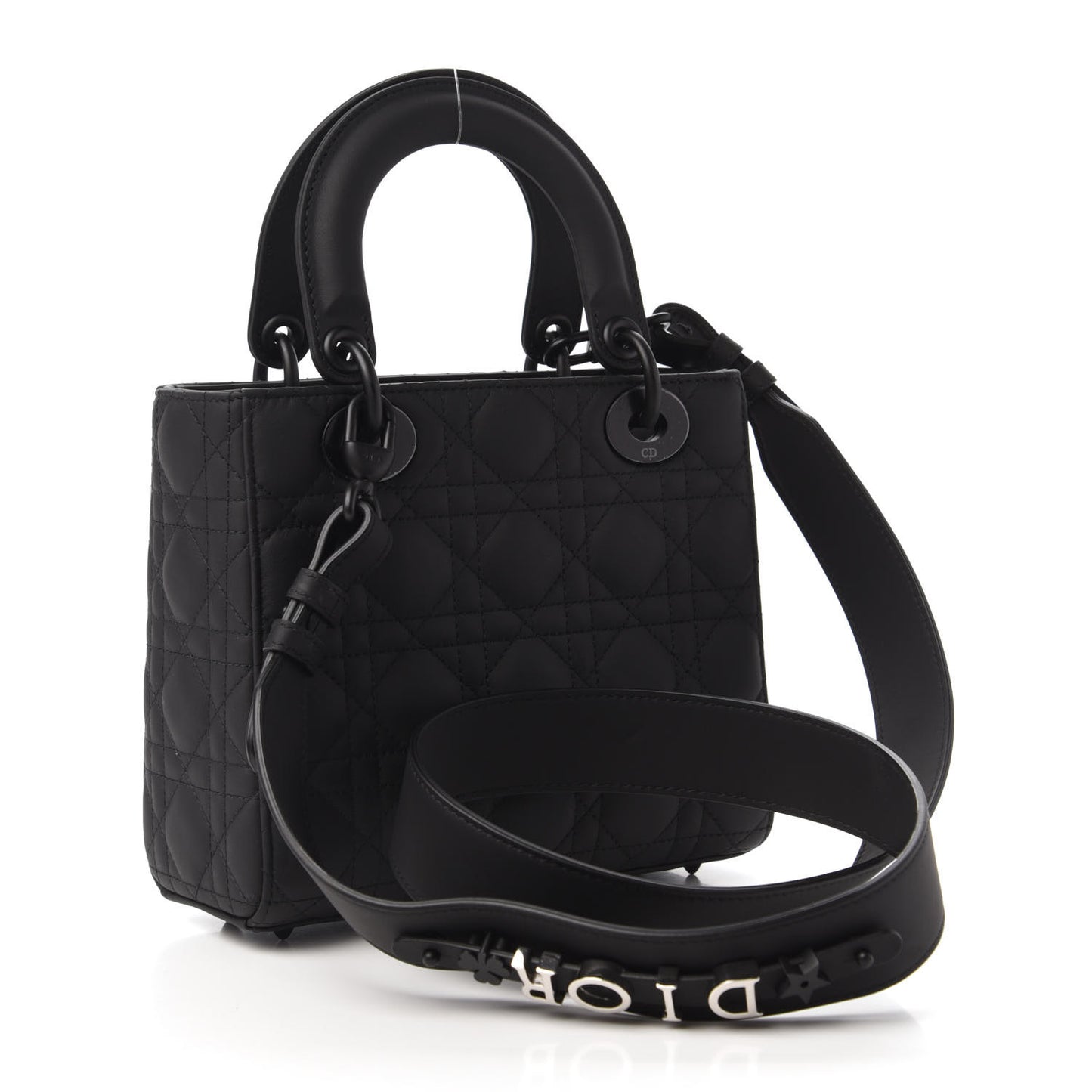 Ultra Matte Calfskin Cannage Small My ABCDior Lady Dior Black