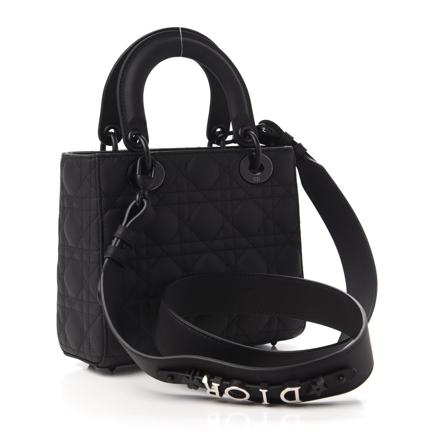 Christian Dior Ultra Matte Calfskin Cannage Small My ABCDior Lady Dior Black 3 of 10