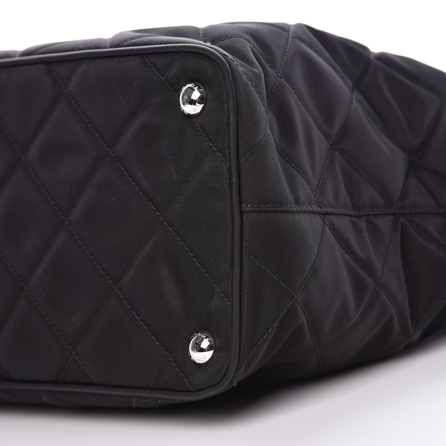 Prada Tessuto Nylon Quilted Shopping Tote Black 6 of 9