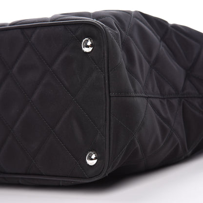 Prada Tessuto Nylon Quilted Shopping Tote Black 6 of 9