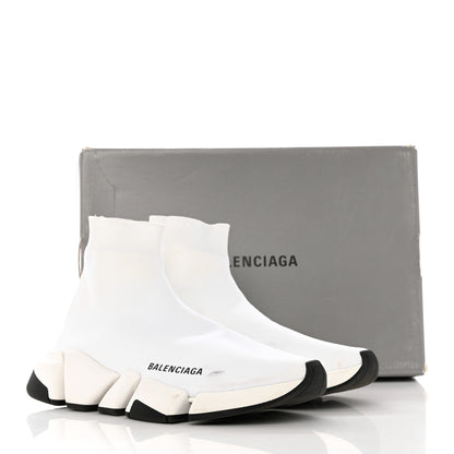 Balenciaga Technical 3D Recycled Knit Bi-Color Sole Womens Speed 2.0 Sneakers 39 White Black 11 of 11
