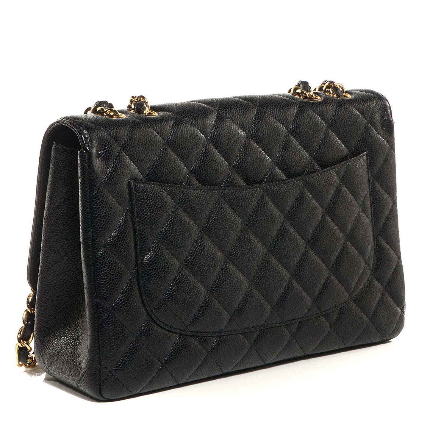 Caviar Jumbo Single Flap Black