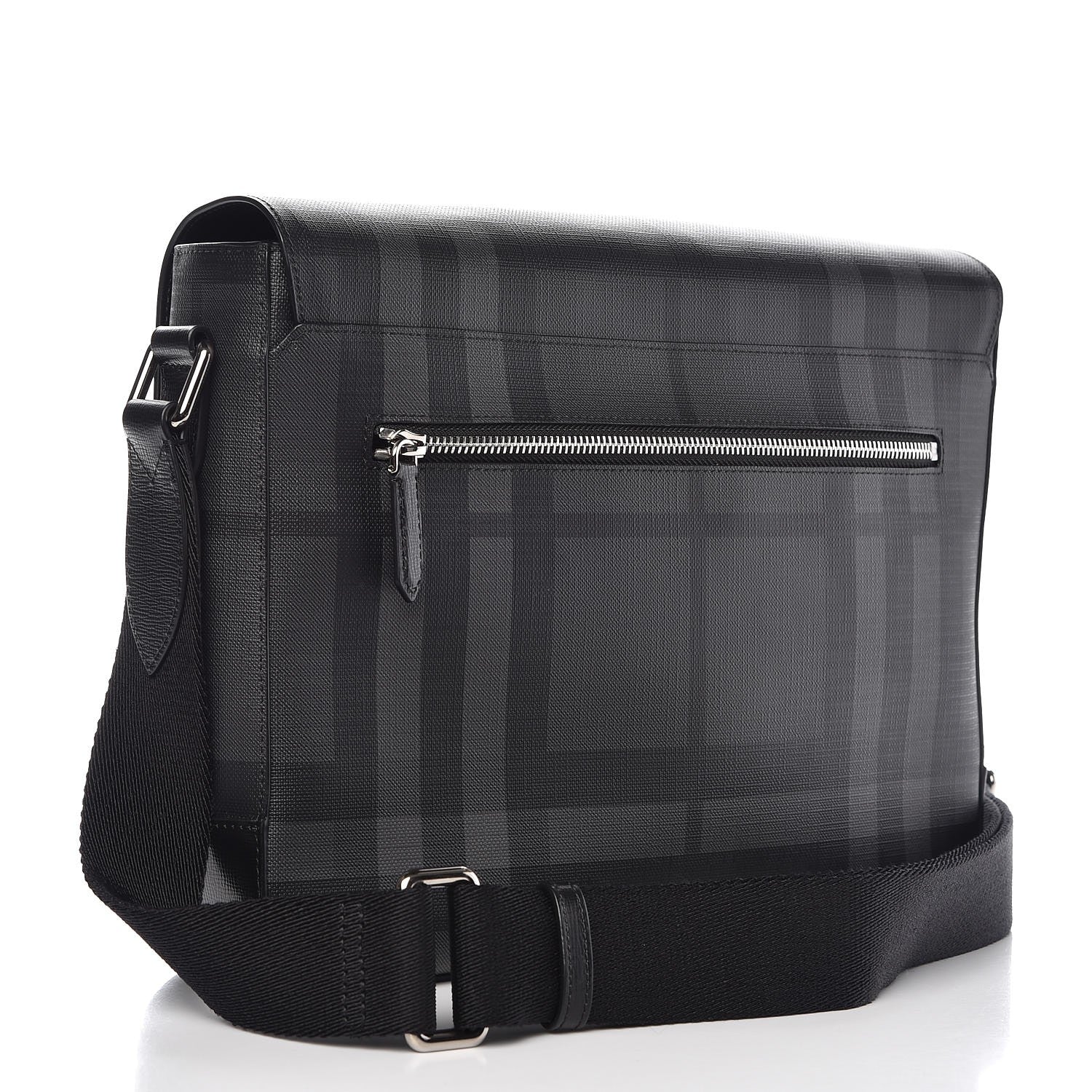 Burberry Smoked Check Medium Hendley Messenger Bag Black 3 of 7