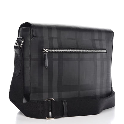 Burberry Smoked Check Medium Hendley Messenger Bag Black 3 of 7