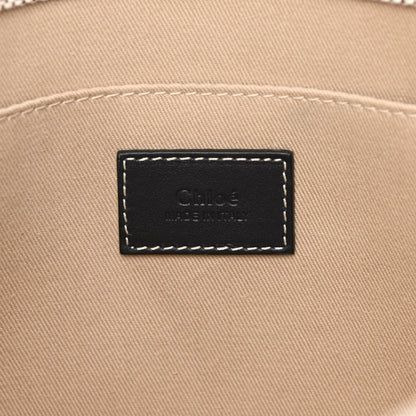 Chloe Cotton Calfskin Medium Woody Ribbon Tote White Black 6 of 11
