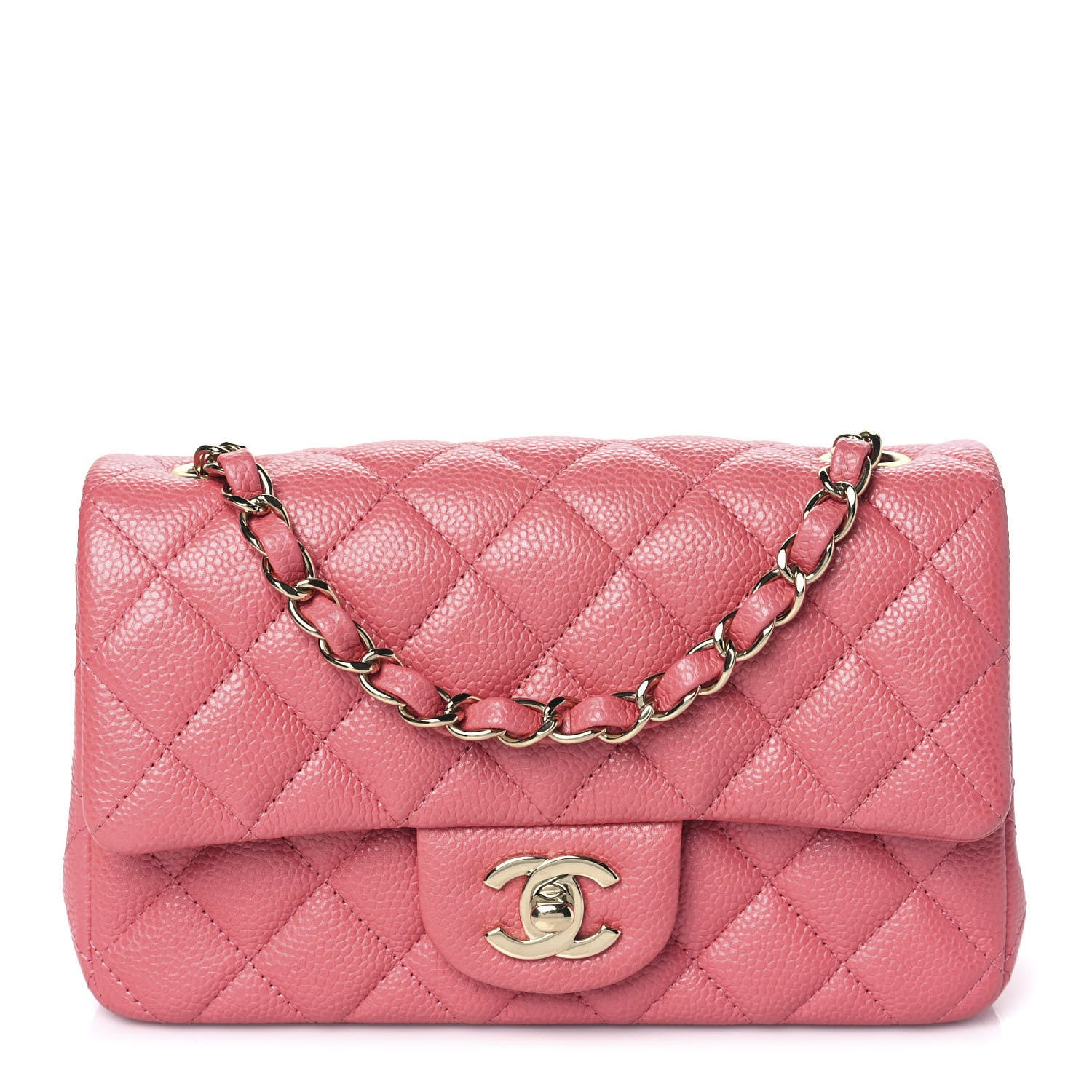 Chanel Iridescent Caviar Quilted Mini Rectangular Flap Pink 1 of 10