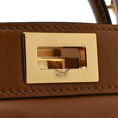 Fendi Vitello King Luxor Shiny Nappa Medium Peekaboo I SEE U East West Satchel Brandy Light Rose 16 of 20