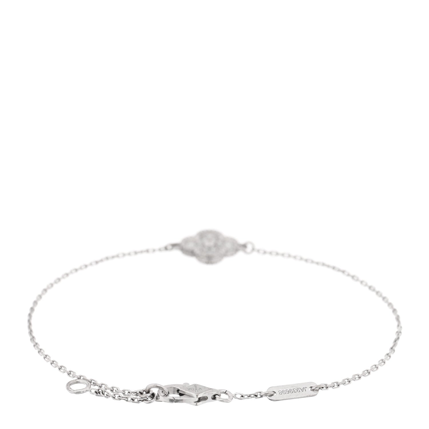 Van Cleef & Arpels 18K White Gold Diamond Sweet Alhambra Bracelet 2 of 3