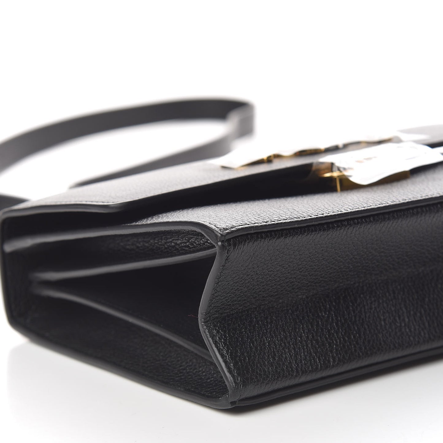 Grainy Calfskin Small Zumi Shoulder Bag Black