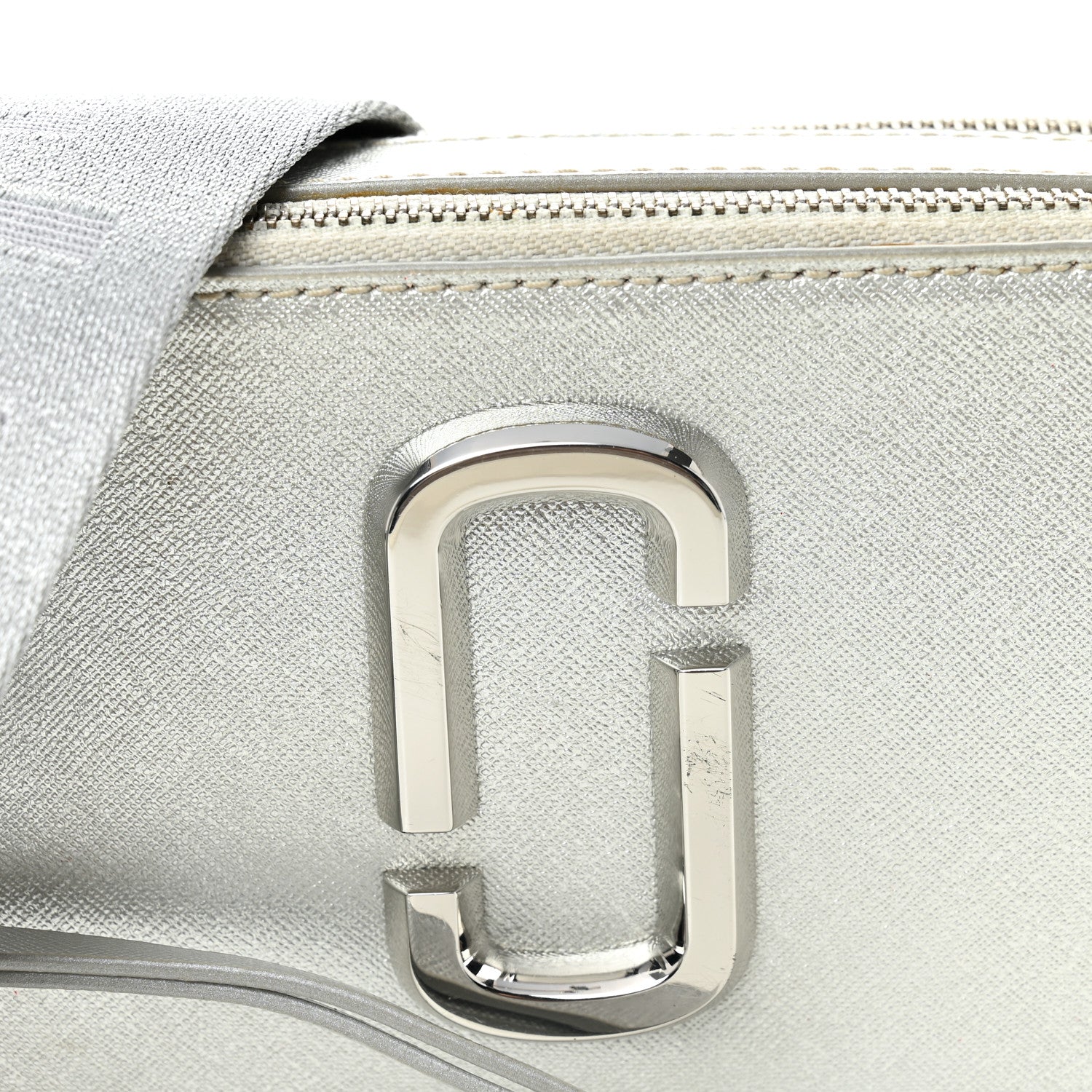Marc Jacobs Metallic Saffiano Small Snapshot Camera Bag Silver 9 of 12