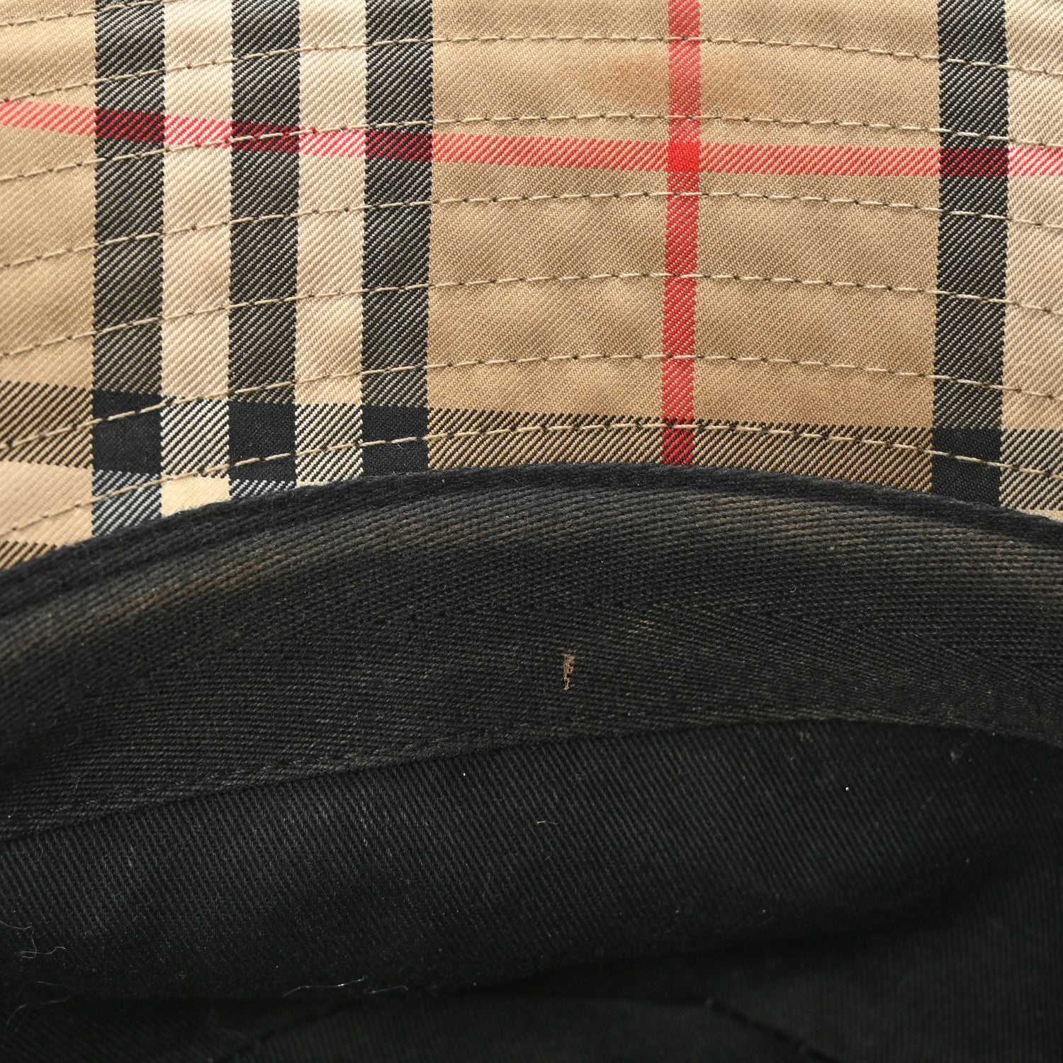 Burberry Technical Cotton Vintage Check Bucket Hat M Archive Beige 8 of 8